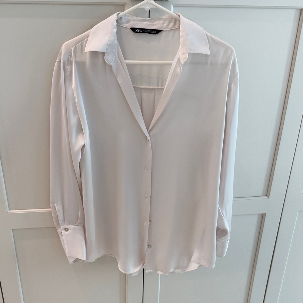 Zara Soft cream blouse
